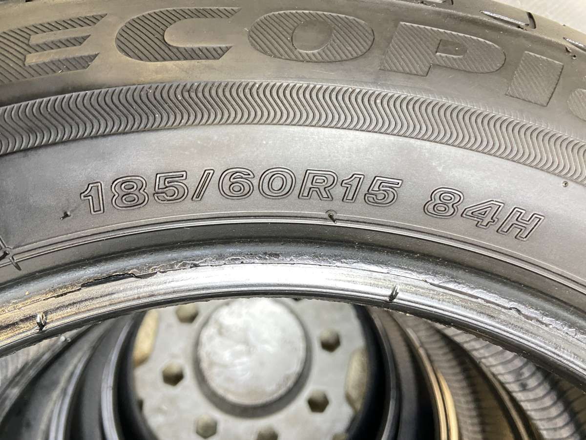 185/60R15 ブリヂストン エコピア EP150 中古タイヤ サマータイヤ 4本