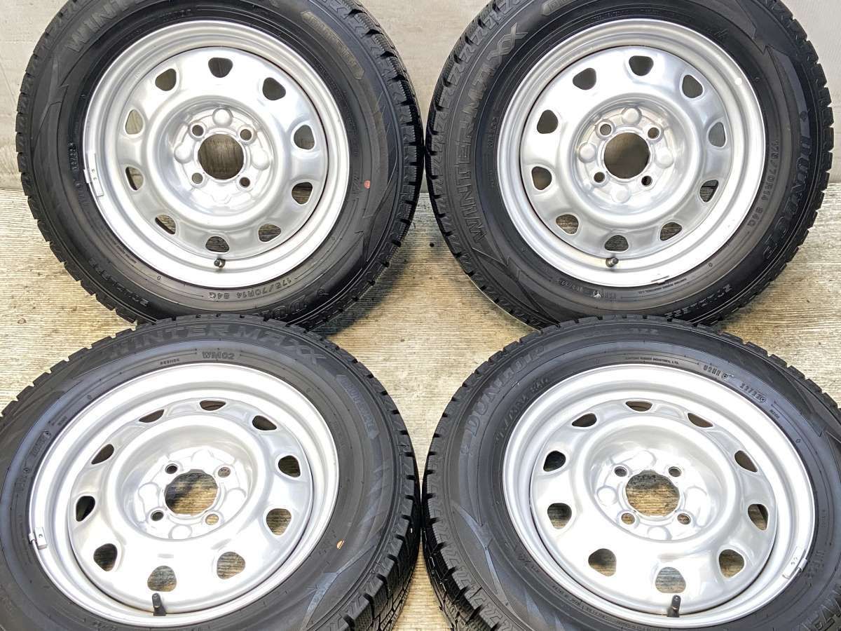 175/70R14 ダンロップ WM02 中古スタッドレスタイヤ ホイールセット DUNLOP（ダンロップ） 中古タイヤ スタッドレスタイヤ ホイールセット
