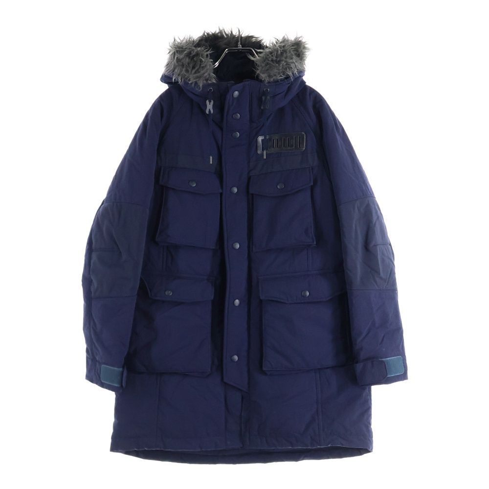 White Mountaineering ホワイトマウンテニアリング 15 AW プリマリフト ナイロン タッサーラグランロング ファーフード付き ジャケット