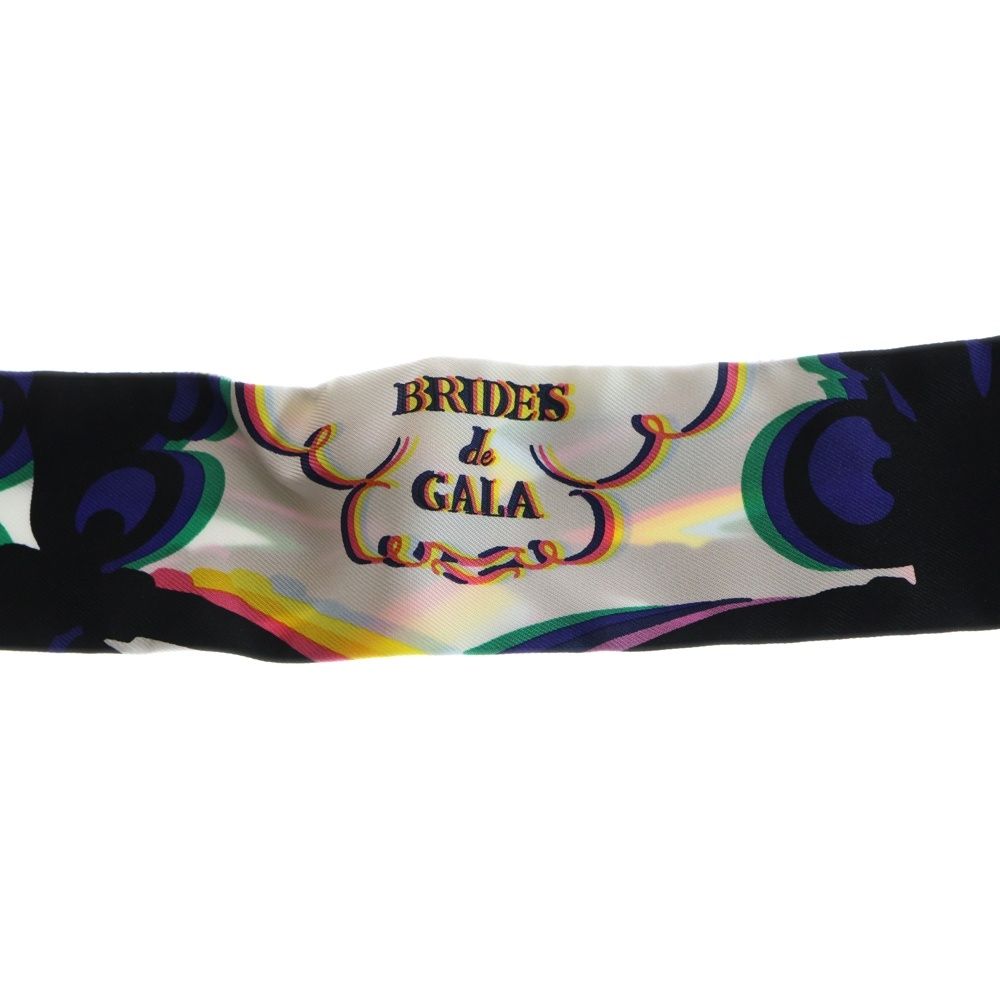  HERMES エルメス ツイリー ブリッドドゥガラ シルクスカーフ マルチ ブラック バンダナ スカーフ 小物