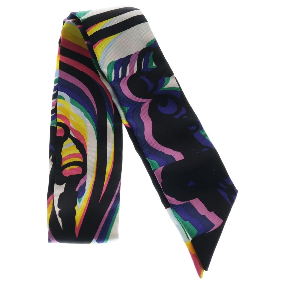 HERMES エルメス ツイリー ブリッドドゥガラ シルクスカーフ マルチ ブラック