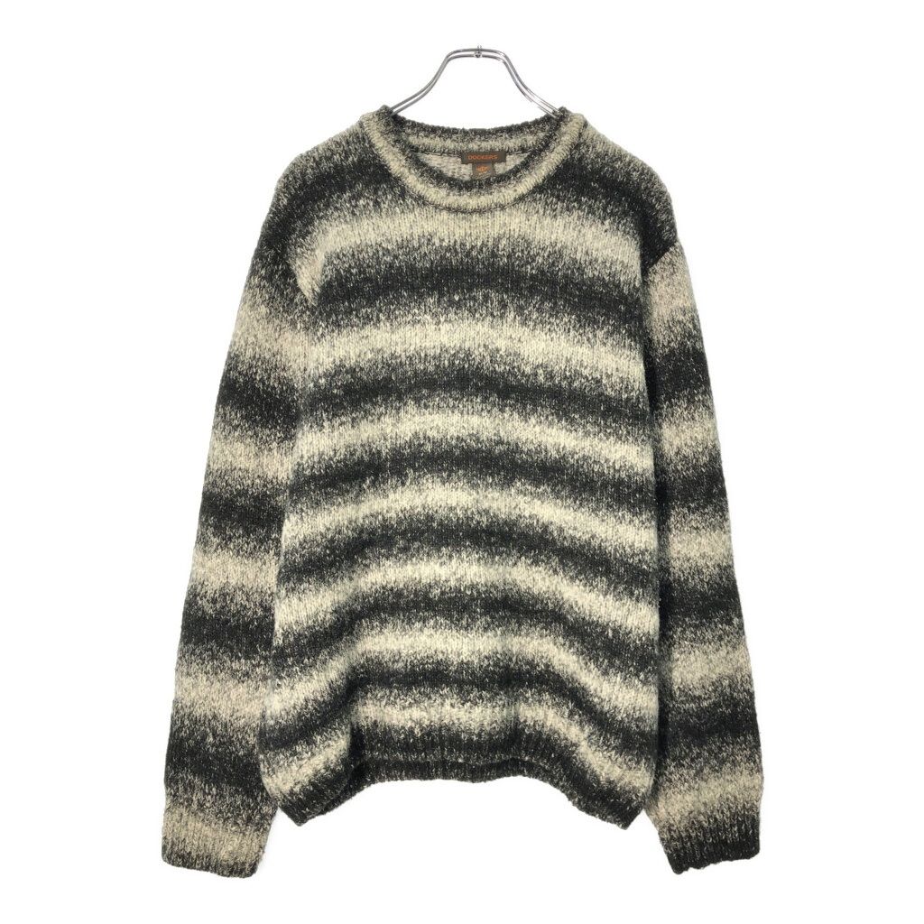 DOCKERS ドッカーズ ボーダー コットンニット セーター モノトーン 
