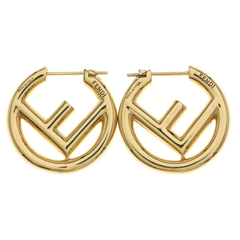 FENDI フェンディ F is エフイズ ロゴピアス ゴールド