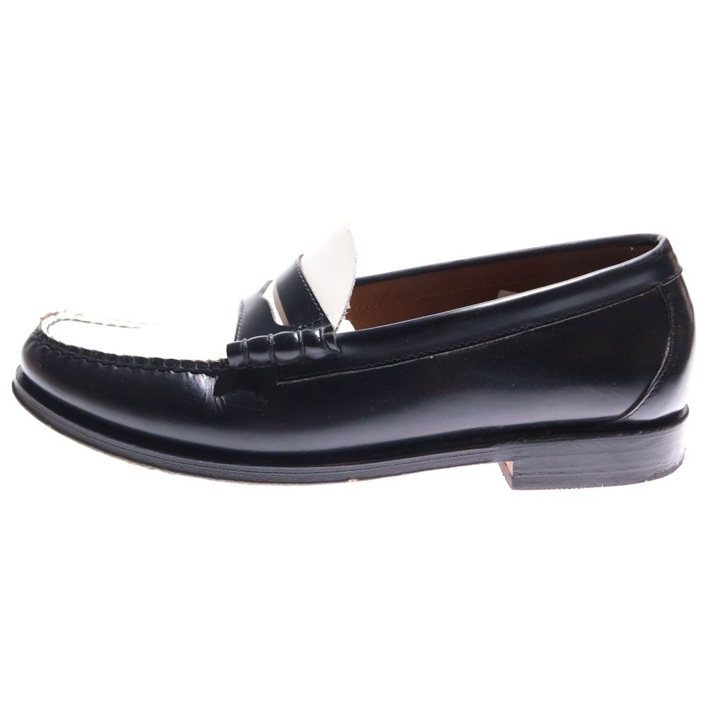 G H Bass WEEJUNS ジーエイチバスウィージャンズ WEEJUN LARSON MOC PENNY ツートン レザー ローファー ブラック ホワイト BA 1101 001