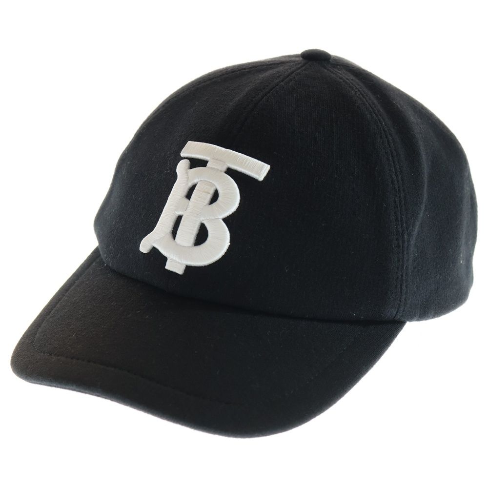 BURBERRY LONDON (バーバリーロンドン) TBロゴ刺繍 コットンベースボールキャップ ブラック 8038141