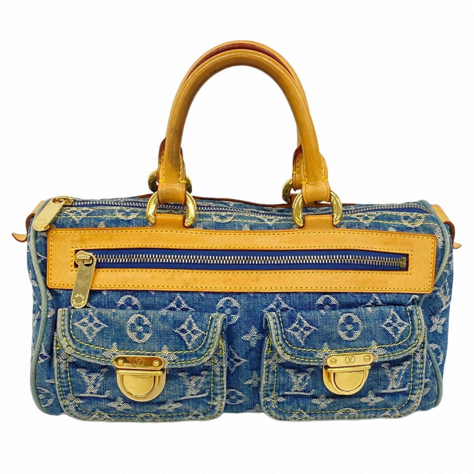 ルイ ヴィトン Louis Vuitton ハンドバッグ モノグラム デニム ネオスピーディ M 95019 ブルーレディース