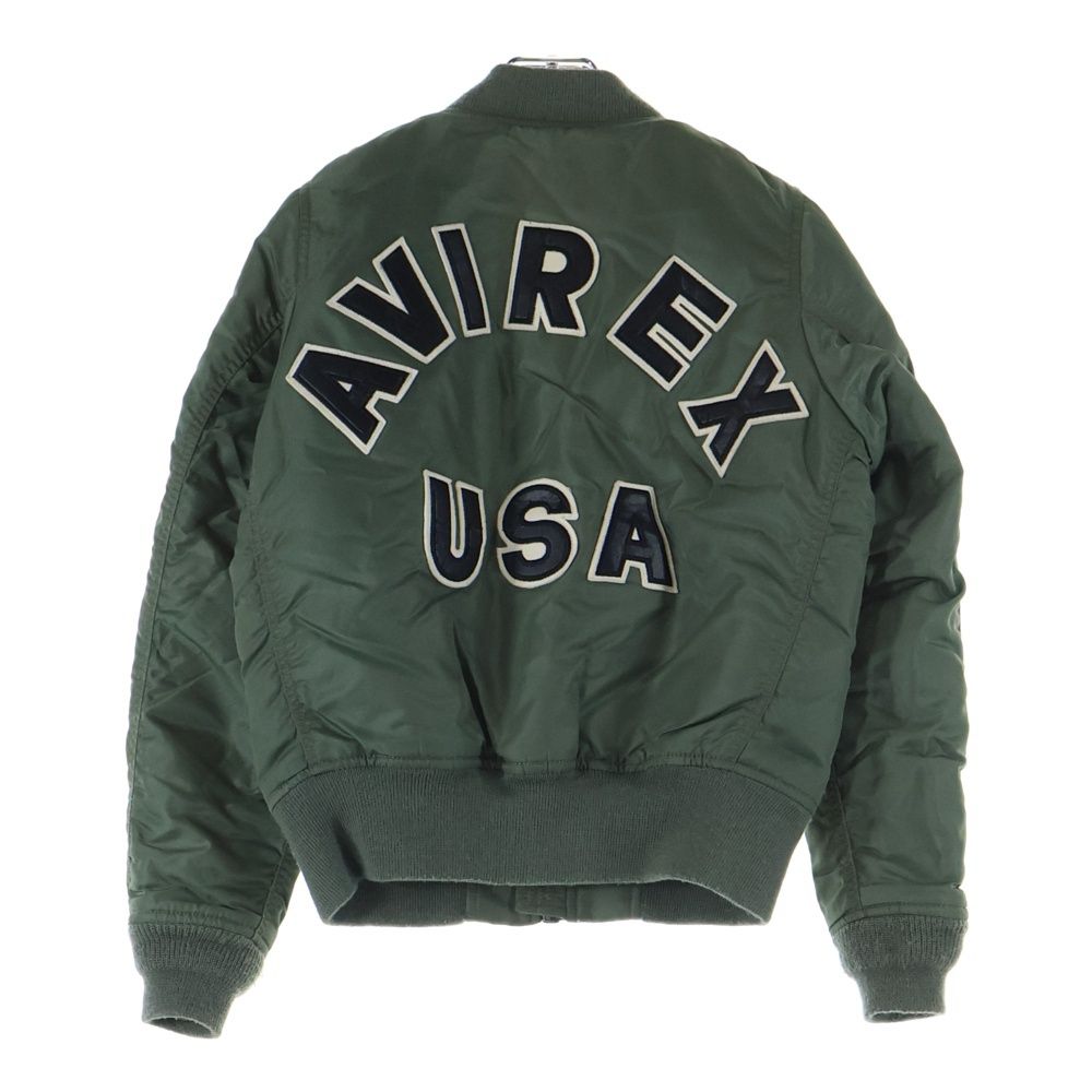 AVIREX アヴィレックス MA 1 LOGO バック コマーシャルロゴ フライトボンバージャケット ブルゾン カーキ 6252039