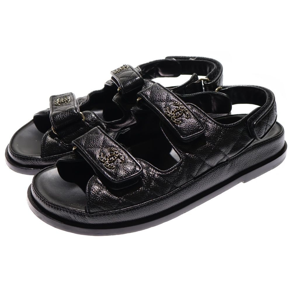 CHANEL (シャネル) ココマーク キャビアスキン キルティングレザー