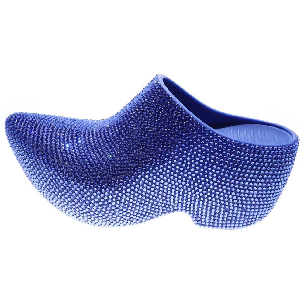 バレンシアガ TECHNO CLOG MULE テクノクロッグ ミュール ラインストーン装飾 ローカットシューズ サンダル ブルー 739861