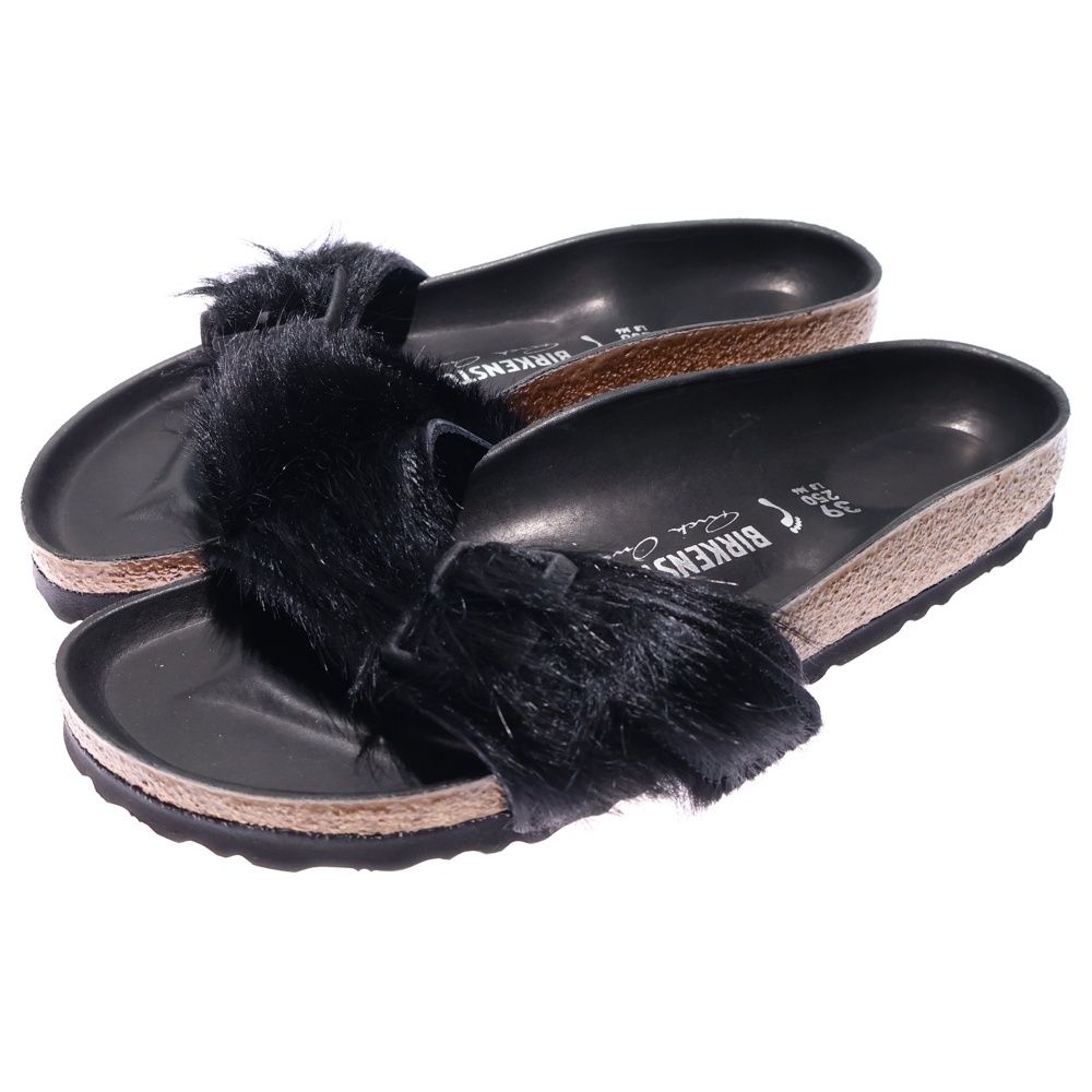 Rick Owens リックオウエンス ×BIRKENSTOCK Madrid EXTR ビルケンシュトック ファーサンダル ブラック