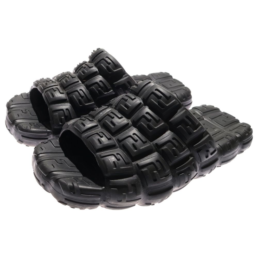 FENDI (フェンディ) ロゴデザイン サンダル シューズ ブラック 7X1573