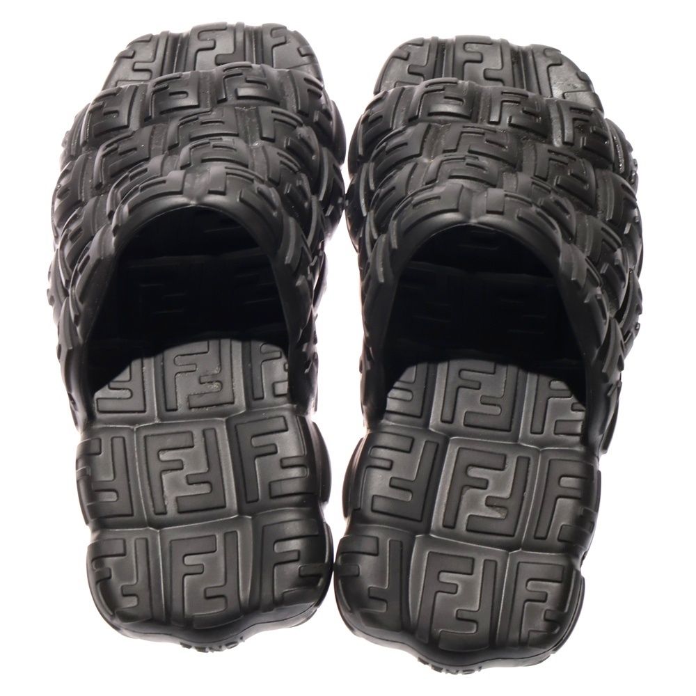 フェンディ　ロゴサンダル FENDI (フェンディ) ロゴデザイン サンダル シューズ ブラック 7X1573