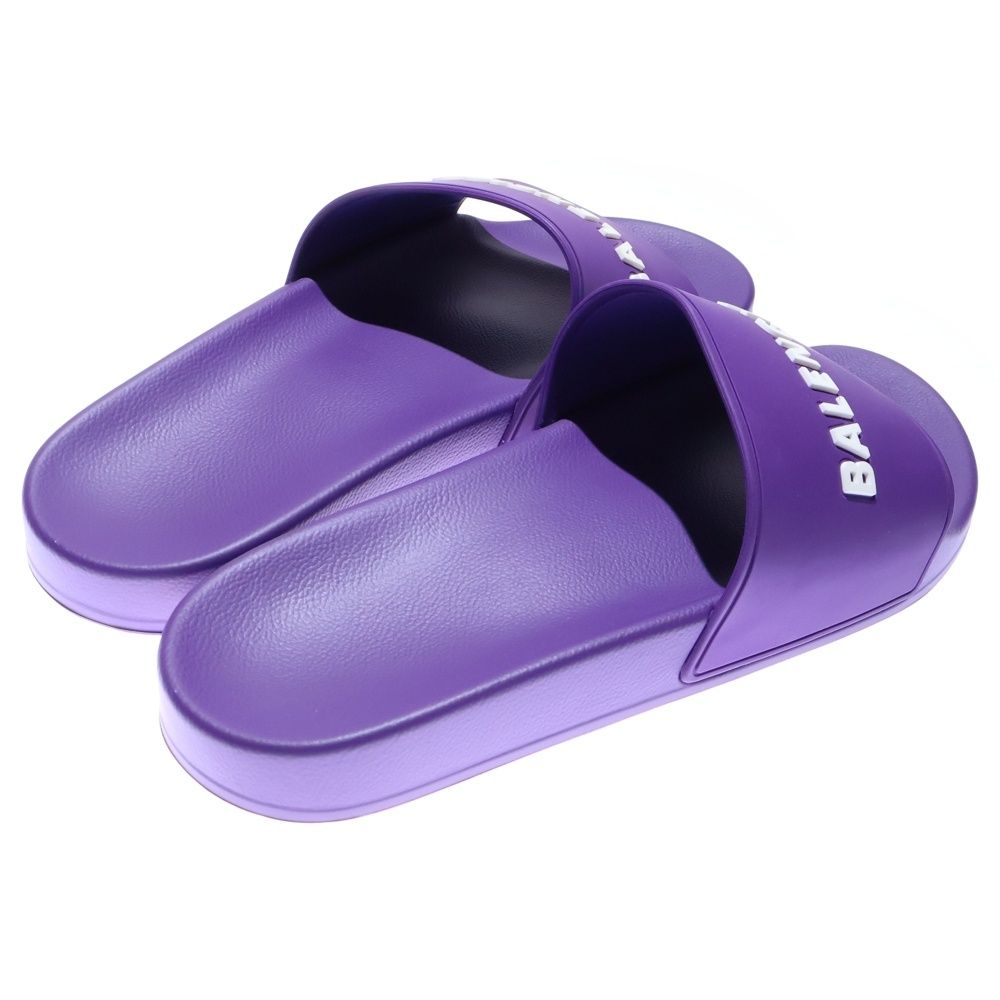 【新品未使用】BALENCIAGA BBロゴ ウェッジスライドサンダル BALENCIAGA (バレンシアガ) POOL SLIDE ロゴ スライドサンダル