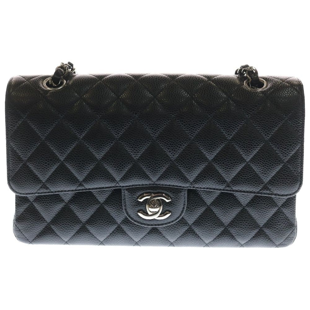 CHANEL (シャネル) マトラッセ25 ココマーク キャビアスキン レザー W