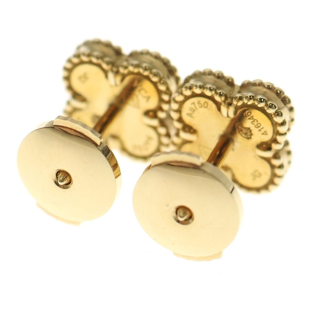 Van Cleef - Arpels ヴァンクリーフアンドアーペル スウィートアルハンブラ ピアス オニキス イエローゴールド Au 750 YG ジュエリー