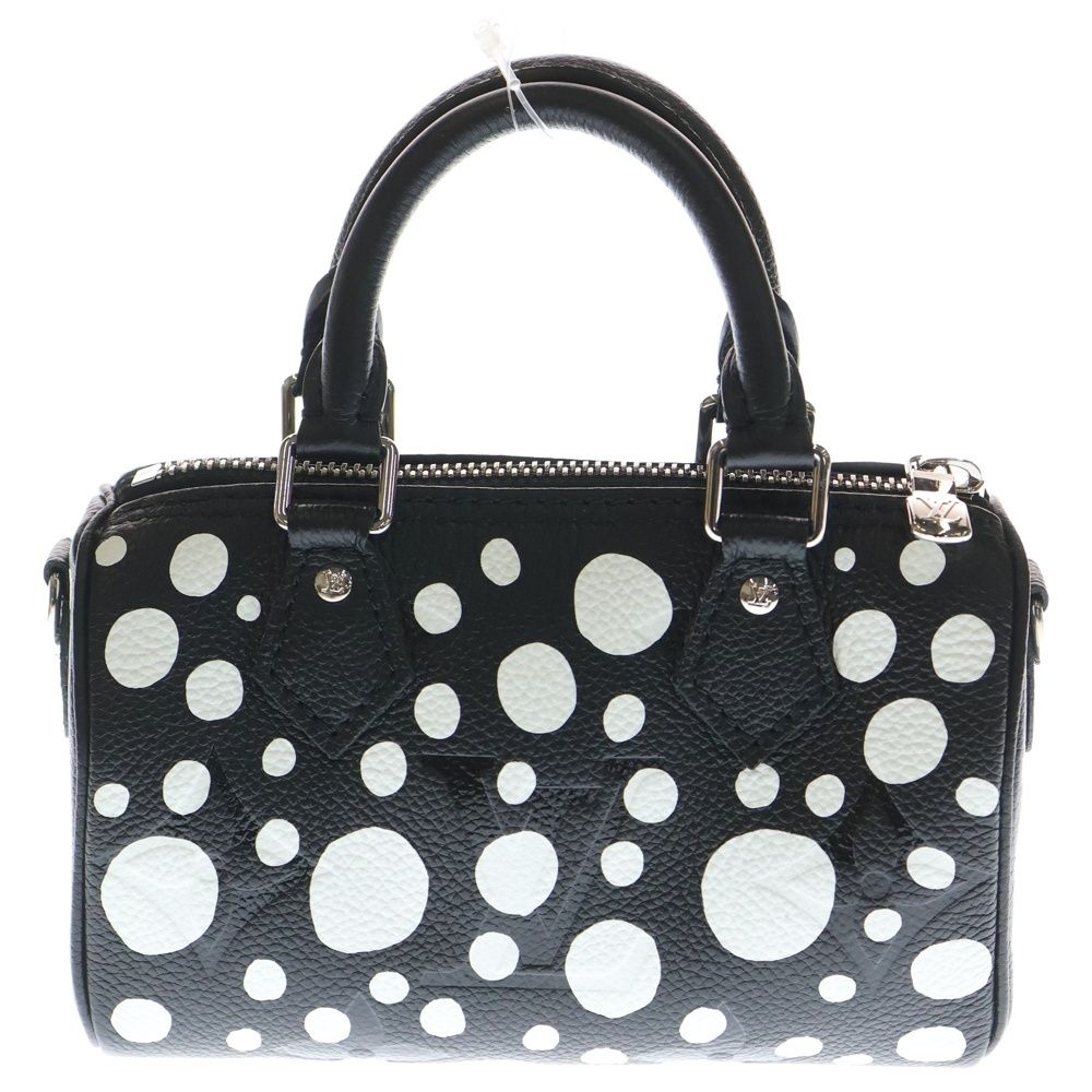 LOUIS VUITTON ルイヴィトン ×YK Nano Speedy 2 way Hand Bag M 81910 ×草間彌生 ナノ スピーディー WAYハンドバッグ ブラック ホワイト