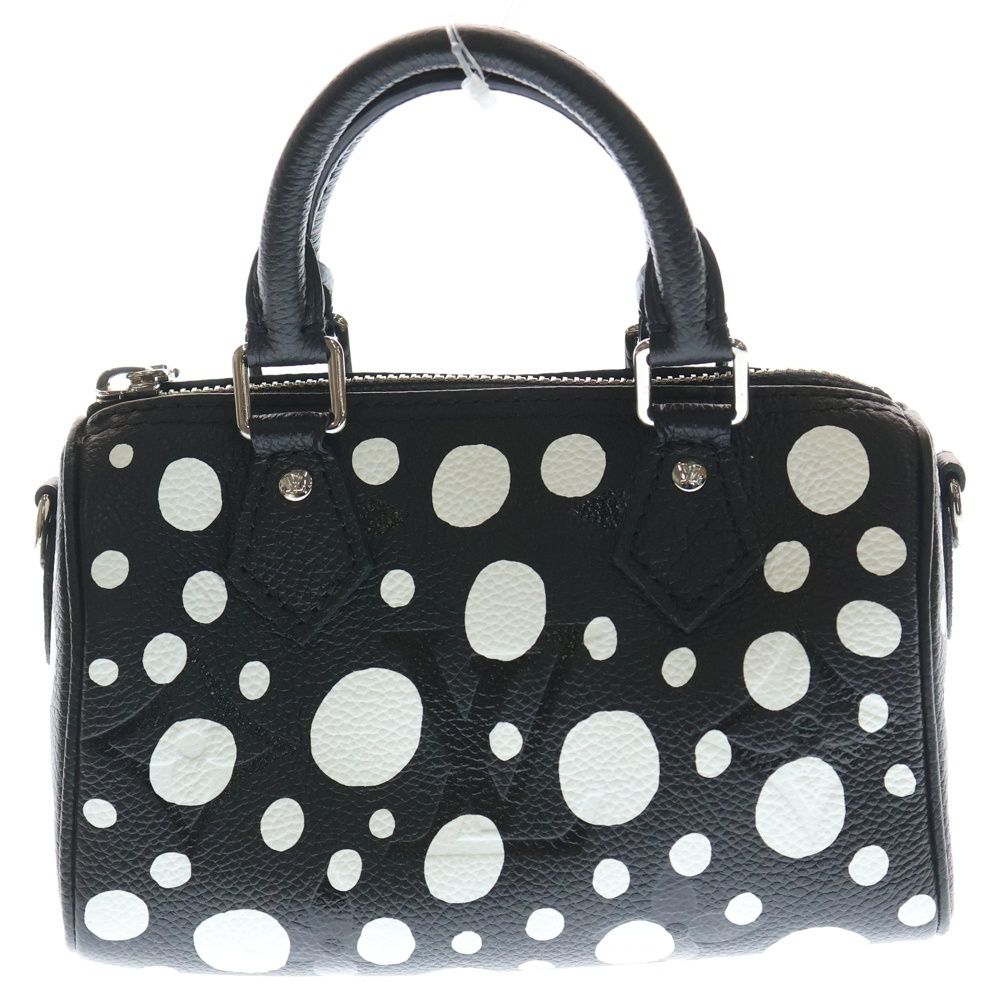 LOUIS VUITTON ルイヴィトン ×YK Nano Speedy 2 way Hand Bag M 81910 ×草間彌生 ナノ スピーディー WAYハンドバッグ ブラック ホワイト