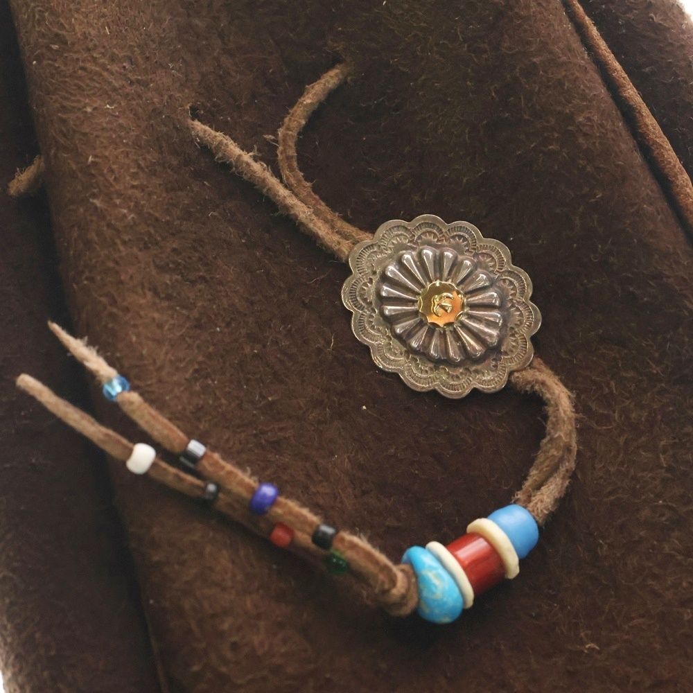 goro's ゴローズ シルバーコンチョ付 巾着ポーチ M goro's ゴローズ