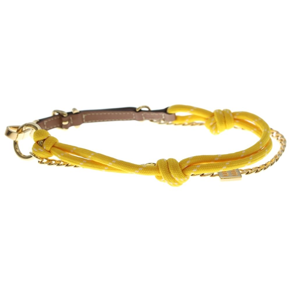 ブラウン×tイエロー ゴールド金具