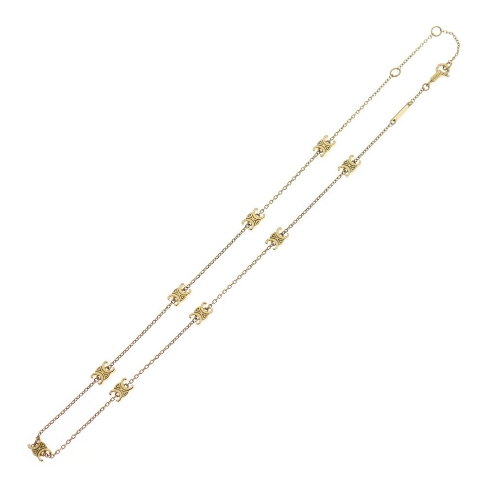 CELINE セリーヌ トリオンフ ネックレス ゴールド GP