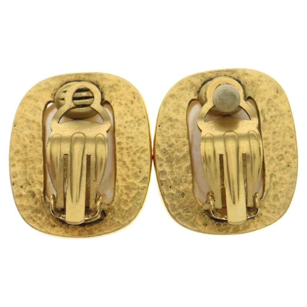 CHANEL シャネル ココマーク ロゴ パール イヤリング ホワイト×ゴールド