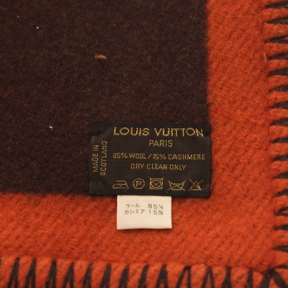 LOUIS VUITTON (ルイヴィトン) LVロゴ ベルト付カシミヤブランケット