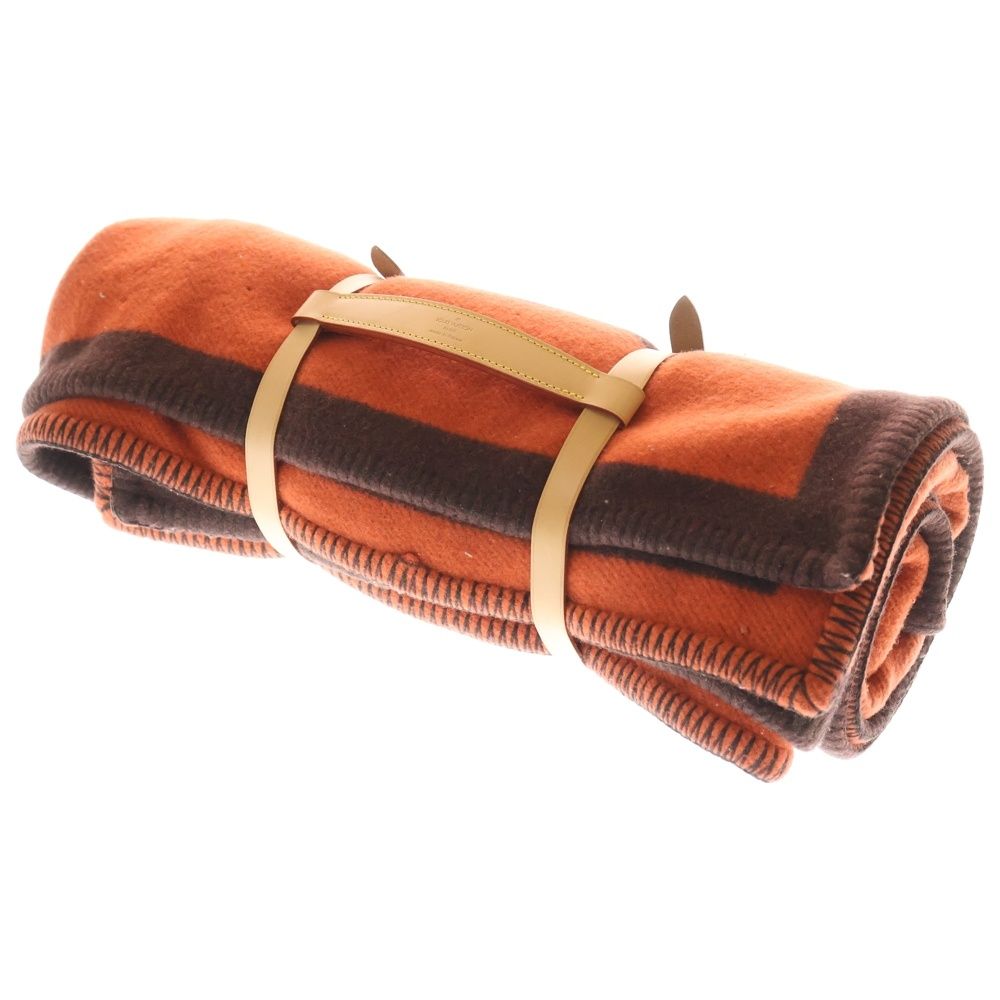LOUIS VUITTON (ルイヴィトン) LVロゴ ベルト付カシミヤブランケット