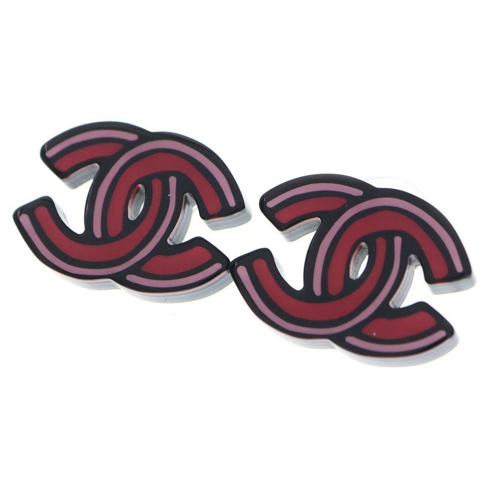 CHANEL シャネル ココマーク ロゴ ピアス ピンク