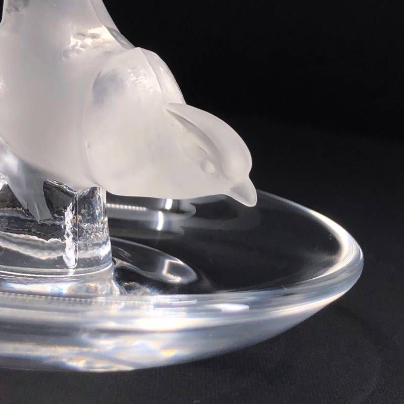 美品】Lalique ラリック／バード 鳥 リング ピン トレイ 小物入れ