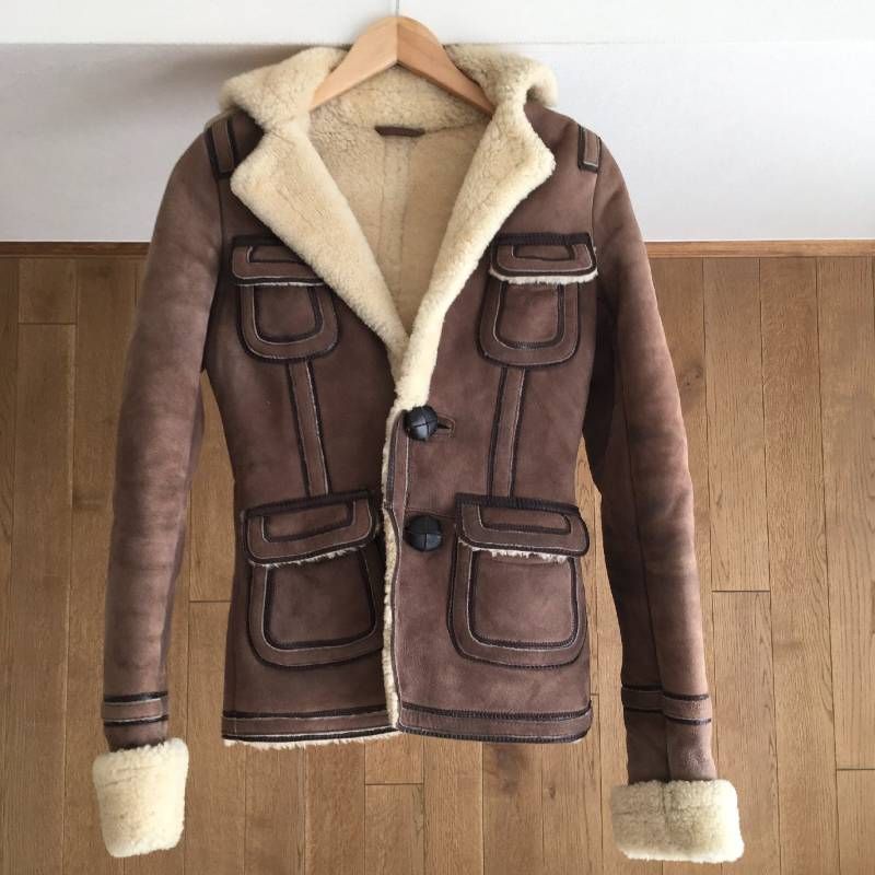 美品 DSQUARED2ディースクエアード 羊革 ムートン ジャケット40