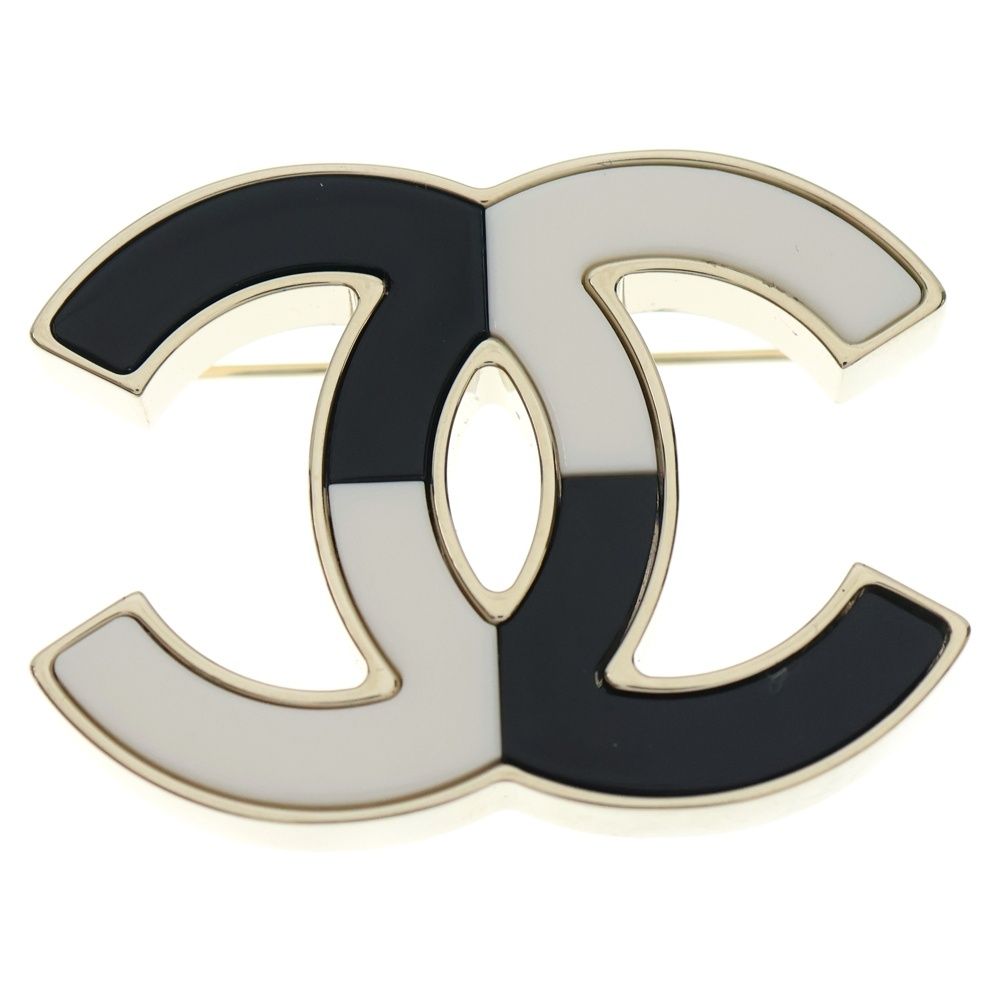 CHANEL (シャネル) ココマーク カラーブロック ブローチ ホワイト