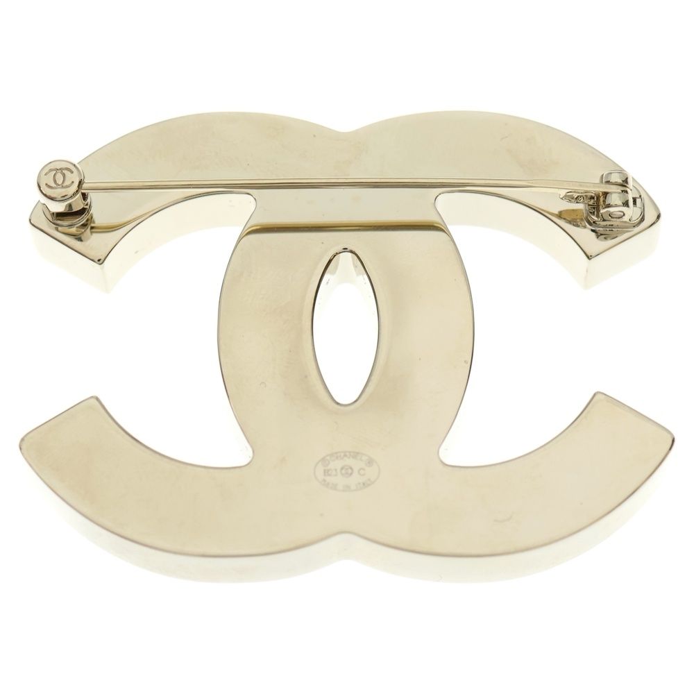 CHANEL シャネル ココマーク ブロック ブローチ ホワイト ブラック