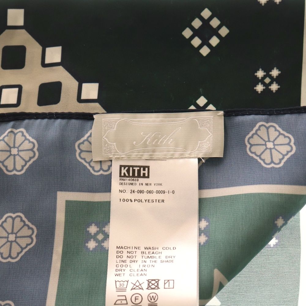 KITH (キス) ペイズリー柄 ポリエステル バンダナ グリーン - メルカリ