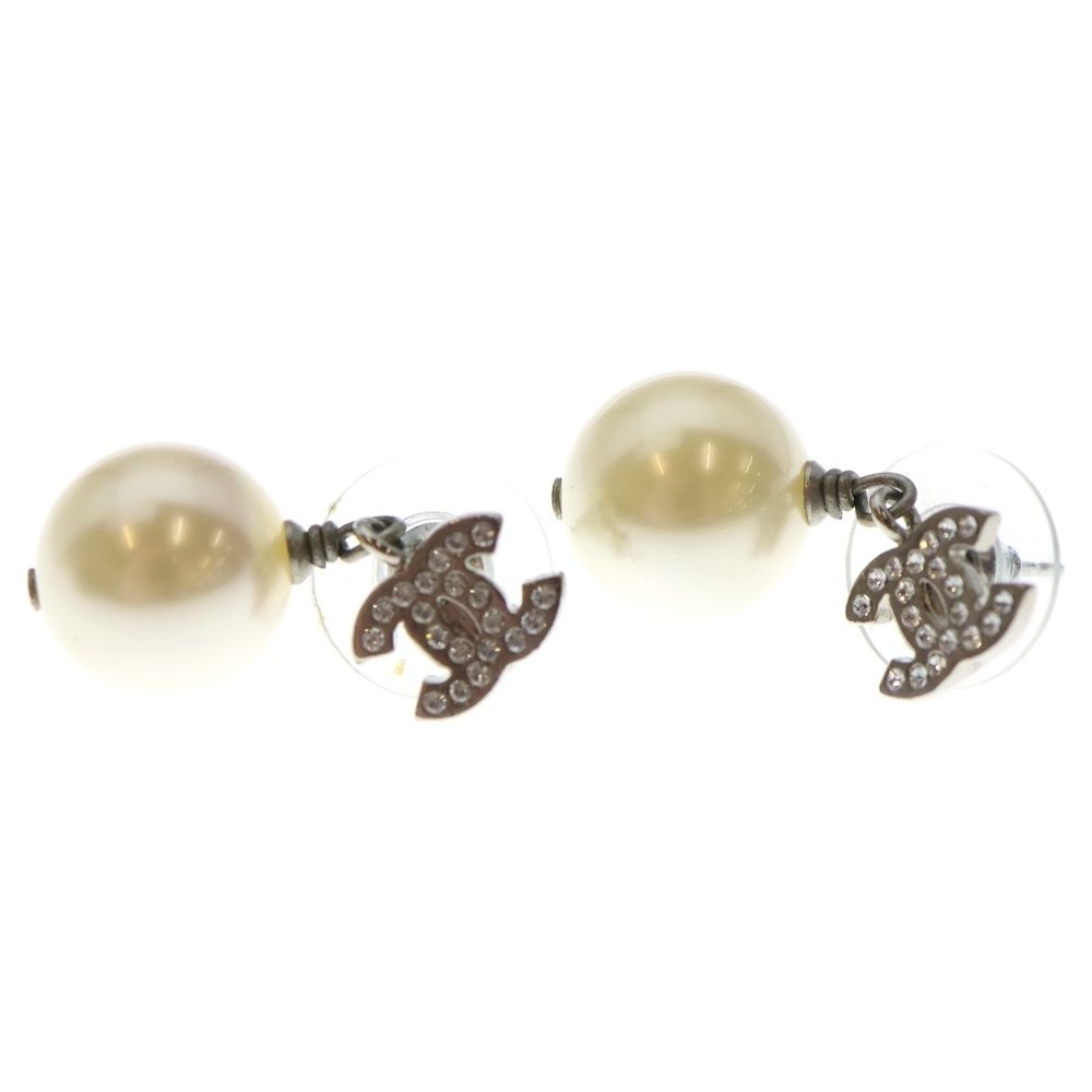 ラインストーン パールピアス