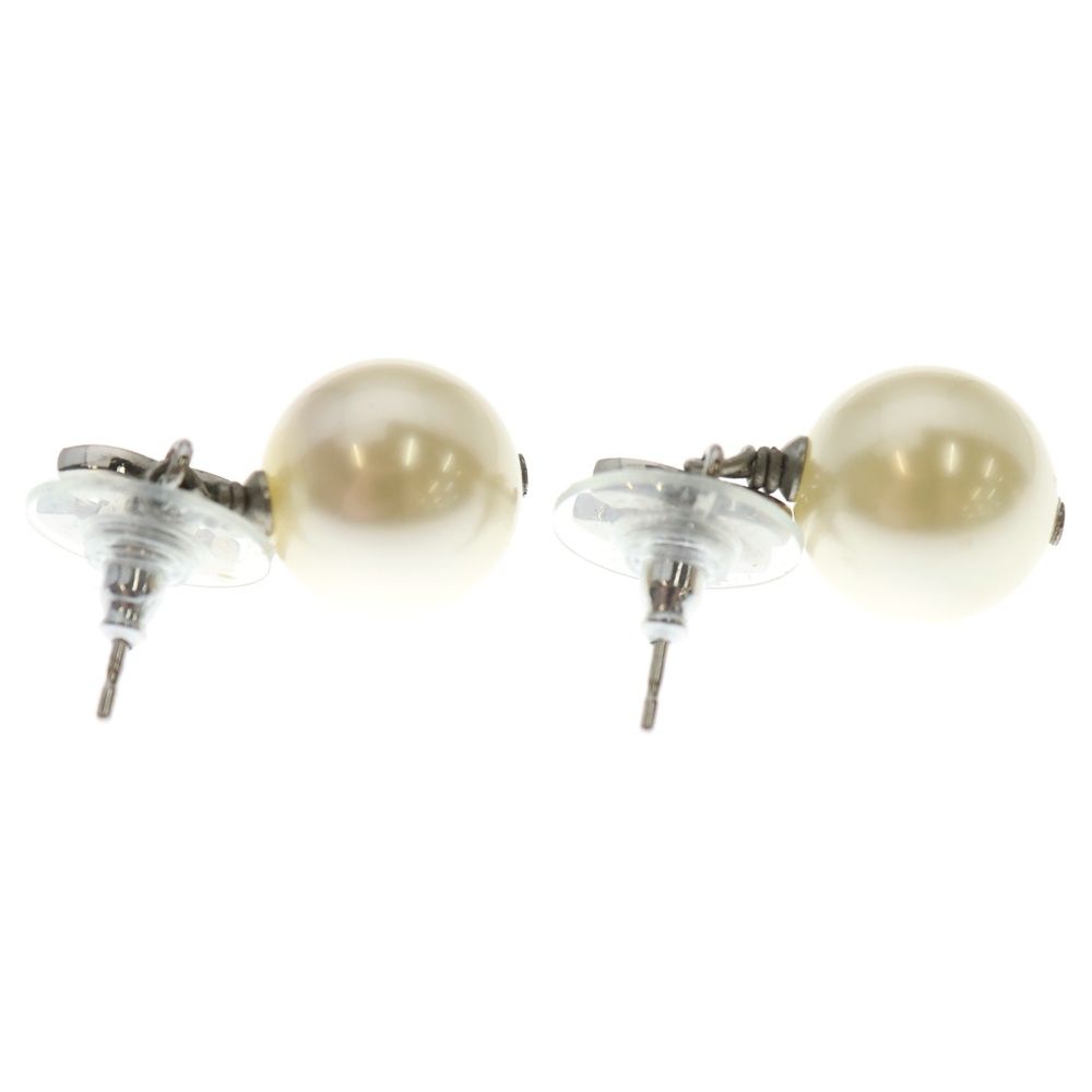  CHANEL シャネル ココマーク ラインストーン パールピアス シルバー金具 GP その他 ヘアアクセサリー