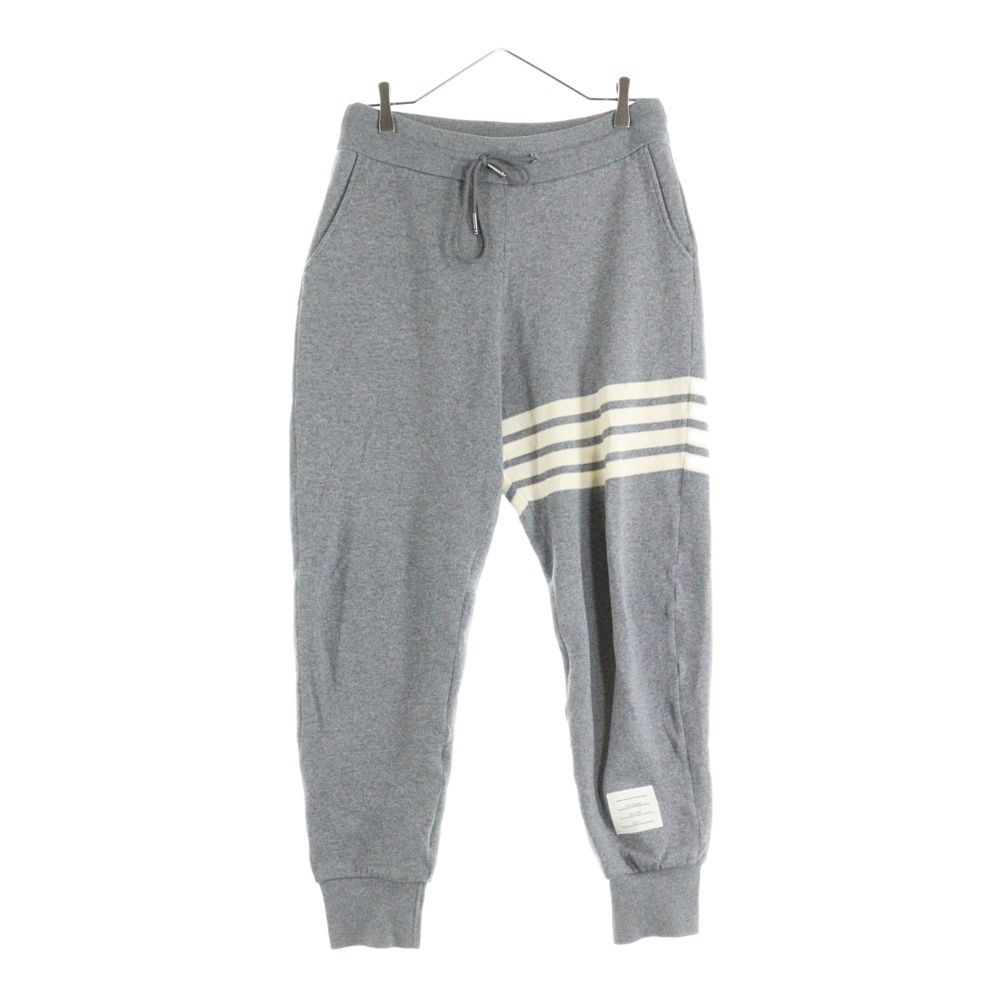 THOM BROWNE トムブラウン ロゴパッチ イージースウェットジョガーパンツ グレー MJQ 040 A-
