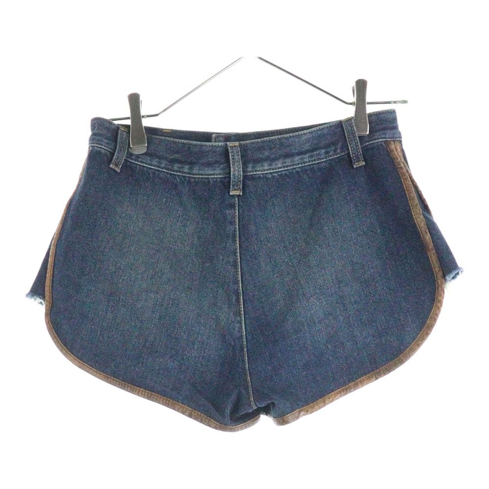 SAINT LAURENT PARIS サンローランパリ PIPING DENIM SHORTS コントラスト パイピング デニム ショーツ レディース インディゴ 561424 YC 868