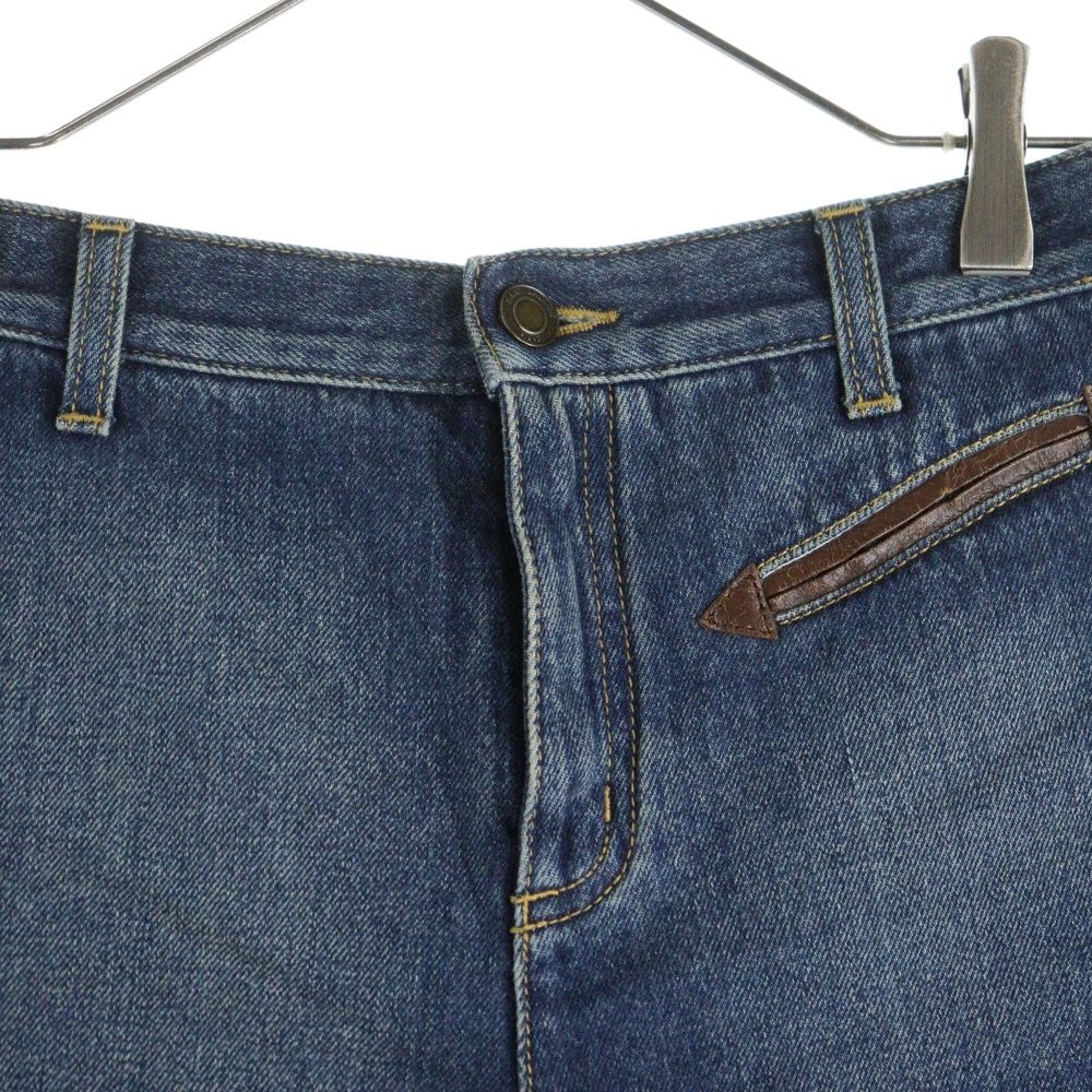  SAINT LAURENT PARIS サンローランパリ PIPING DENIM SHORTS コントラスト パイピング デニム ショーツ レディース インディゴ 561424 YC 868 ショートパンツ ハーフパンツ パンツ