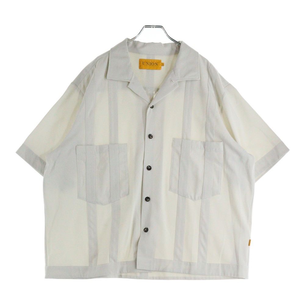 UNION ユニオン 24 SS MOTEN WOVEN オープン ボーリング 半袖 シャツ ホワイト WSS 213