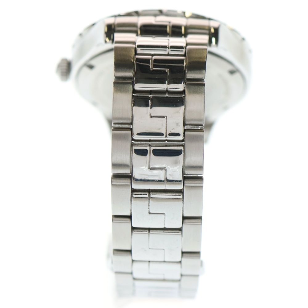 VERSACE ヴェルサーチ GMT ヘレニウム メデューサ ロゴ クォーツ ウォッチ 黒文字盤 腕時計 シルバー ブラック 29499