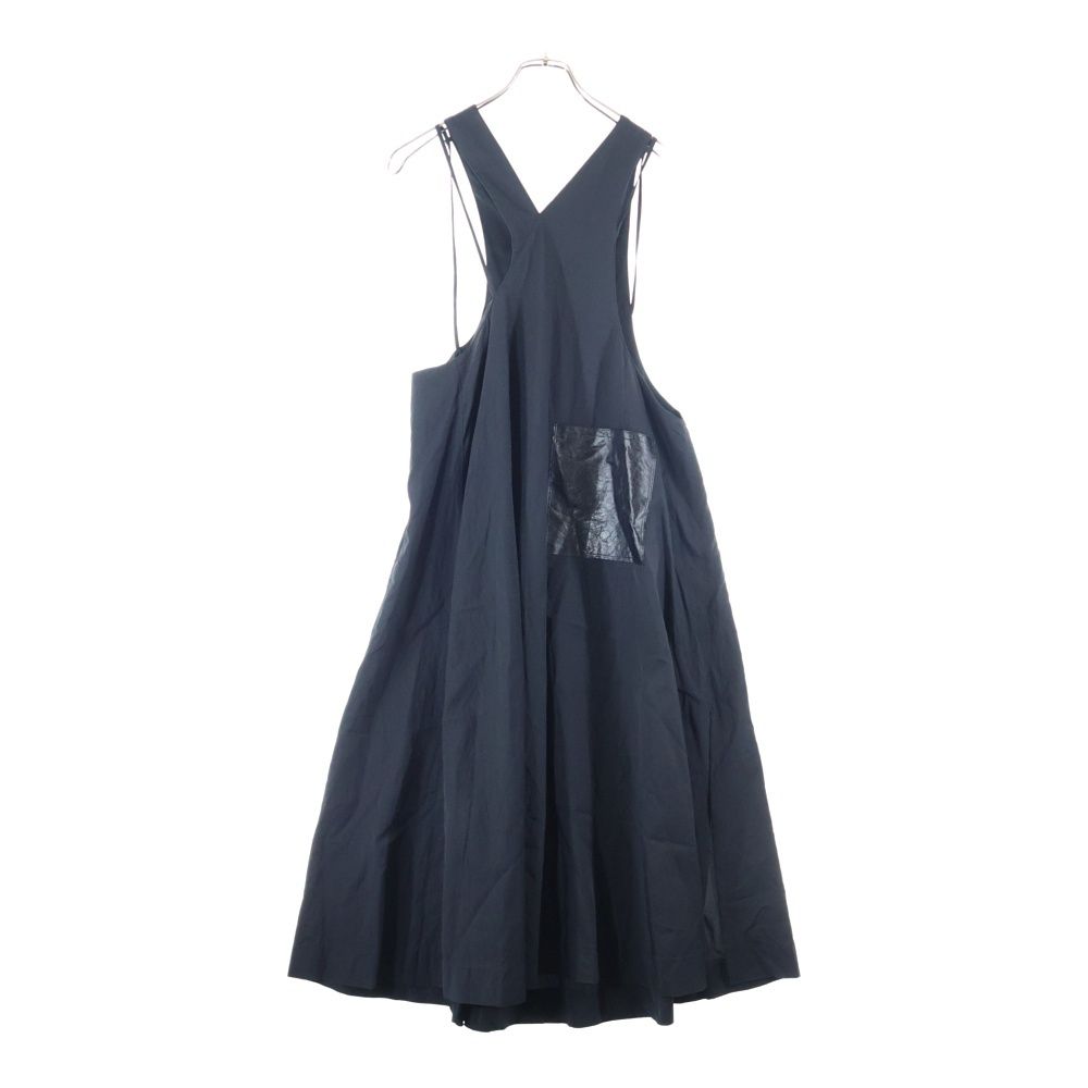 AKIRA NAKA アキラナカ レーヨン混 ナイロン ノースリーブワンピース ドレス レディース ブラック AS 2455-BK