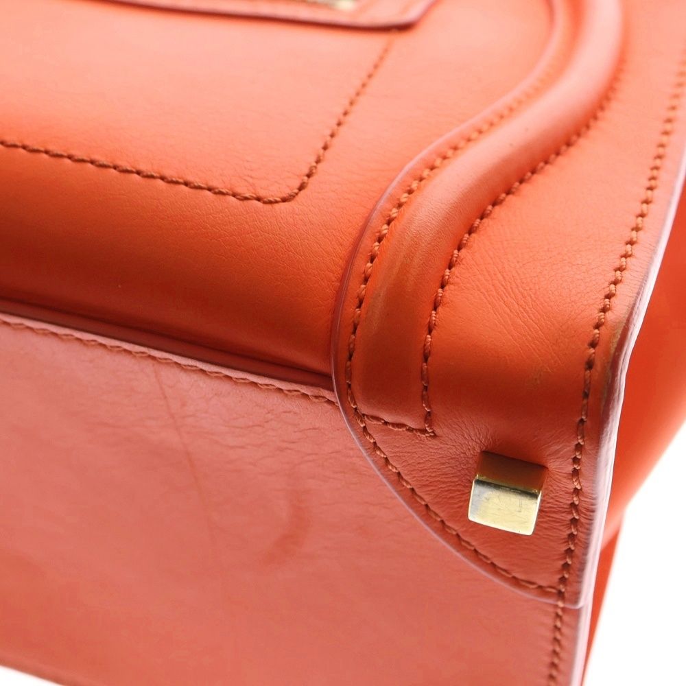 CELINE (セリーヌ) ラゲージ マイクロショッパー レザー ハンドバッグ