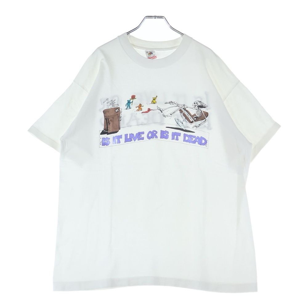 VINTAGE ヴィンテージ 90 s GRATEFULDEAD IS IT LIVE OR DEAD TEE グレイトフルデッド 両面プリント半袖Tシャツ カットソー ホワイト