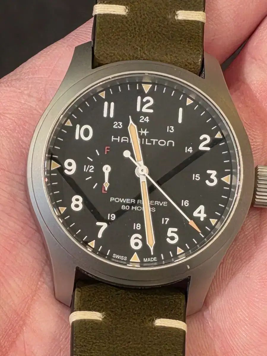 ハミルキ カーキフィールド メカニカル パワーリザーブ