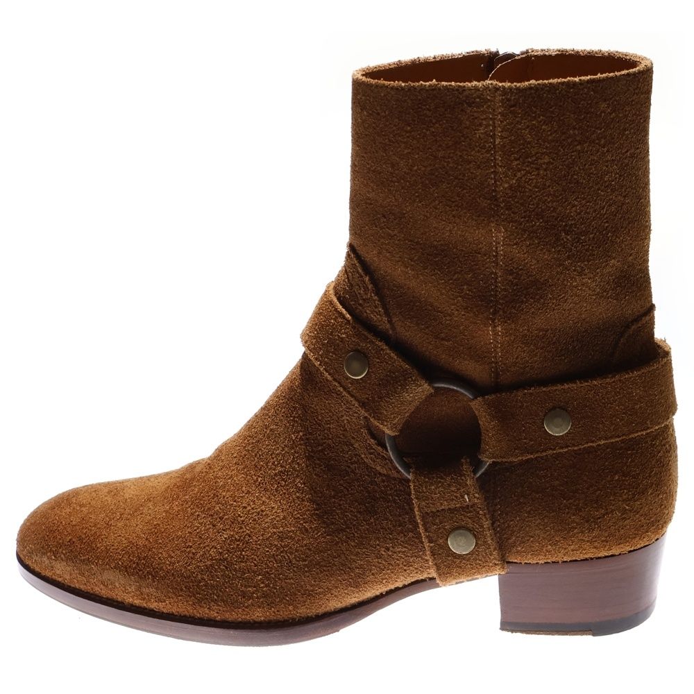 SAINT LAURENT PARIS サンローランパリ ワイアットハーネスリングブーツ キャメル ブラウン