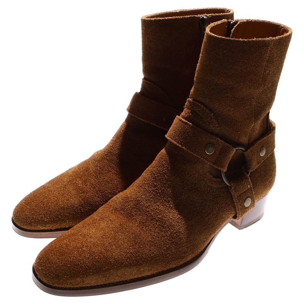 SAINT LAURENT PARIS サンローランパリ ワイアットハーネスリングブーツ キャメル ブラウン