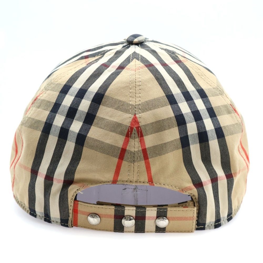 BURBERRY バーバリー TBモノグラム ヴィンテージチェック キャップ ベージュ コットン 帽子