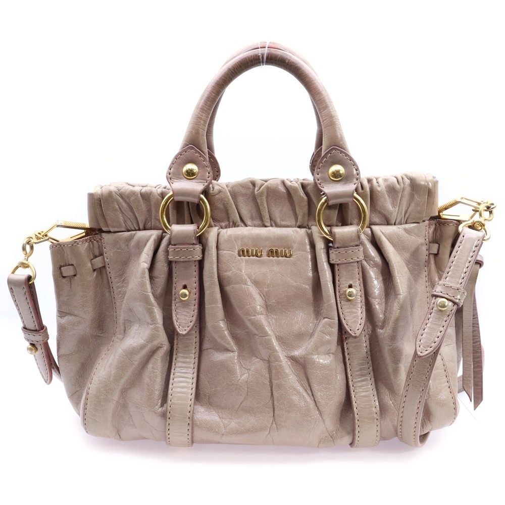 miumiu (ミュウミュウ) ヴィッテロルクス 2wayハンドバッグ ショルダー