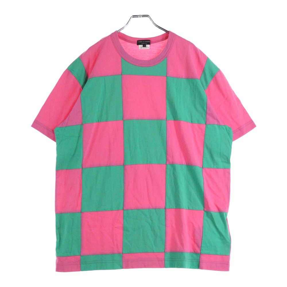 COMME des GARCONS HOMME PLUS コムデギャルソンオムプリュス 25 SS AD 2025 パッチワーク 半袖カットソー Tシャツ グリーン ピンク PO T 005