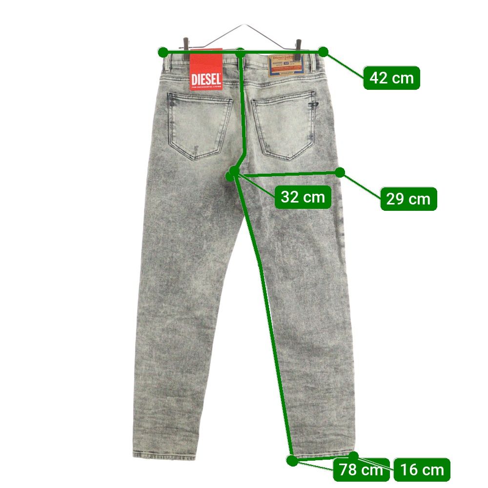 DIESEL (ディーゼル) 2019 D-STRUKT ウォッシュド加工 スリム デニム 